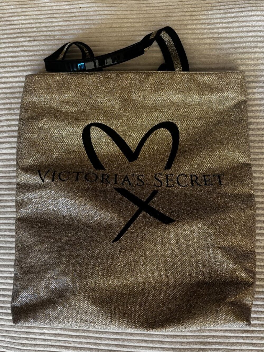 Victoria’s Secret Gold Shimmer Tote Bag ✨